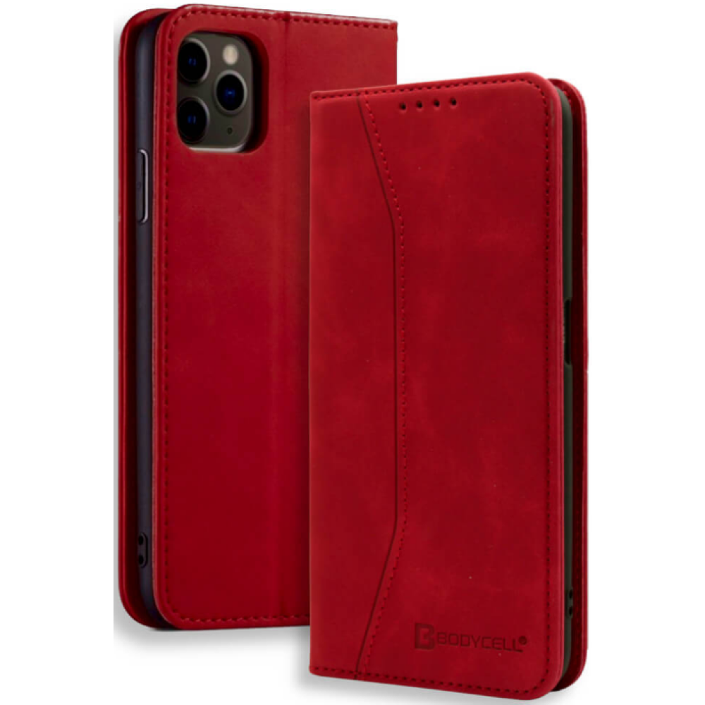 Bodycell Θήκη - Πορτοφόλι Apple iPhone 12 / 12 Pro - Red (5206015055355)