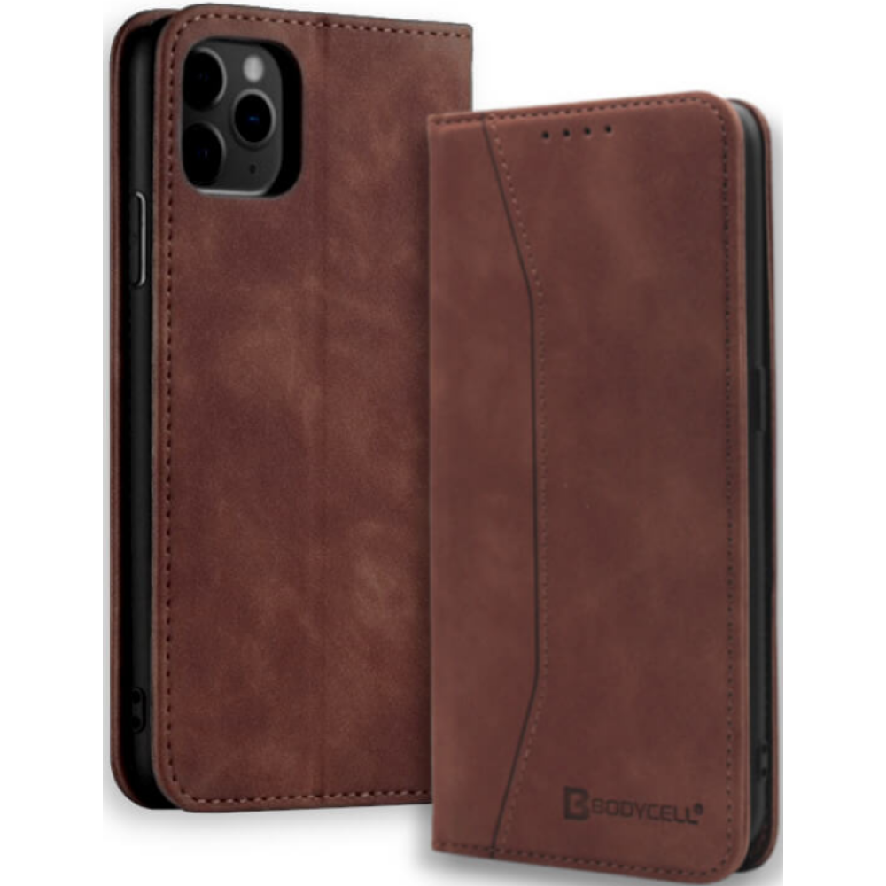 Bodycell Θήκη - Πορτοφόλι Apple iPhone 11 Pro Max - Dark Brown (5206015057786)