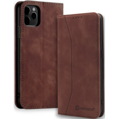 Bodycell Θήκη - Πορτοφόλι Apple iPhone 11 Pro Max - Dark Brown (5206015057786)