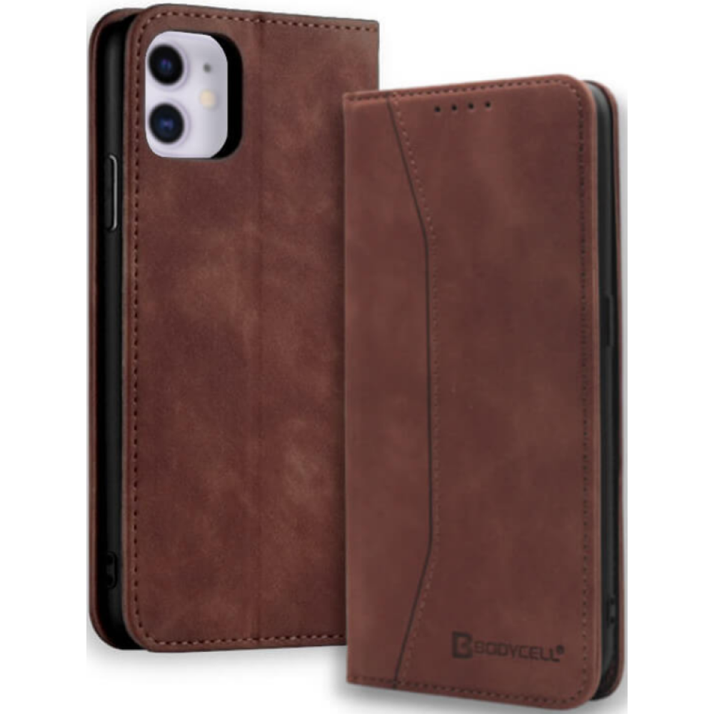 Bodycell Θήκη - Πορτοφόλι Apple iPhone 11 - Dark Brown (5206015057731)