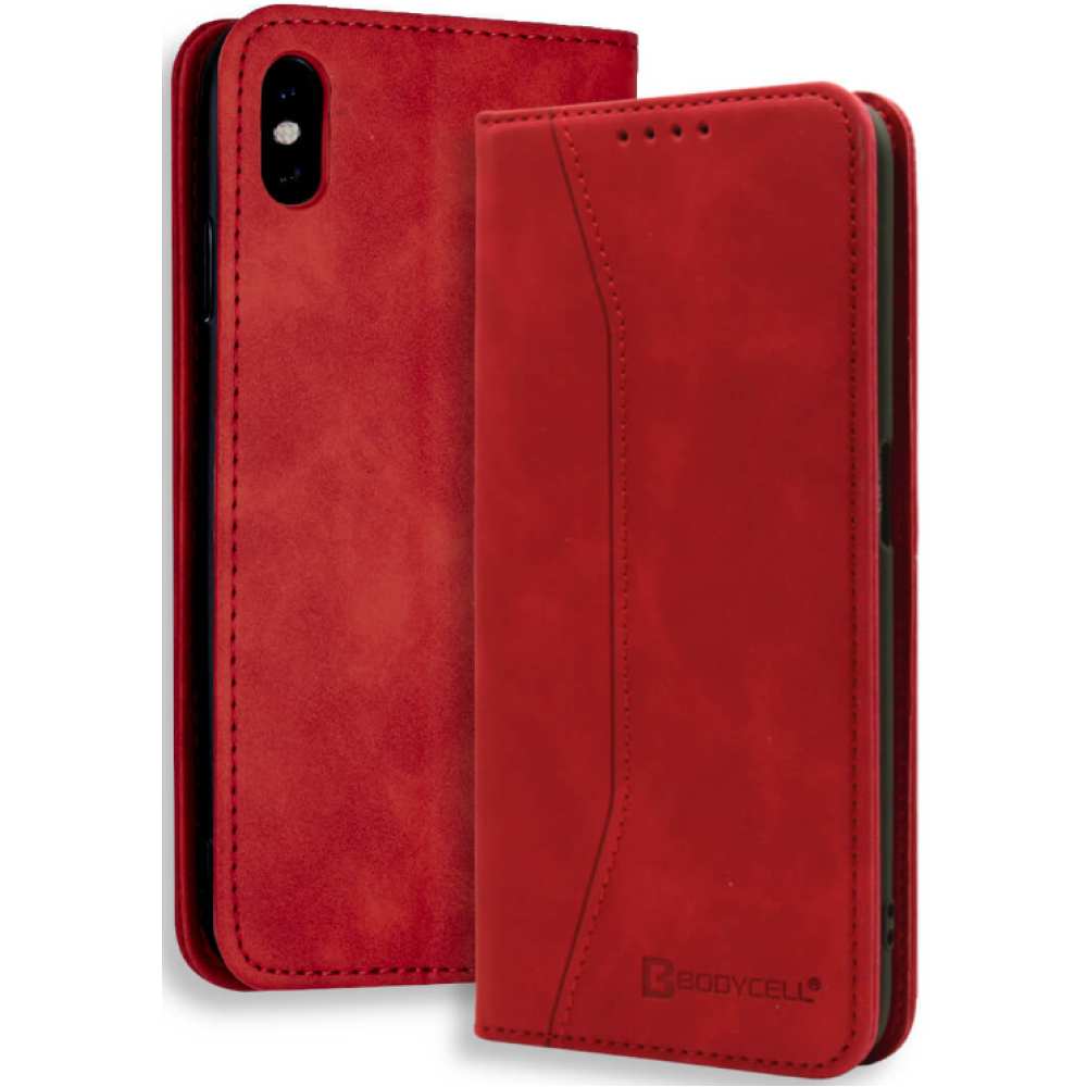 Bodycell Θήκη - Πορτοφόλι Apple iPhone X / XS - Red (5206015057519)