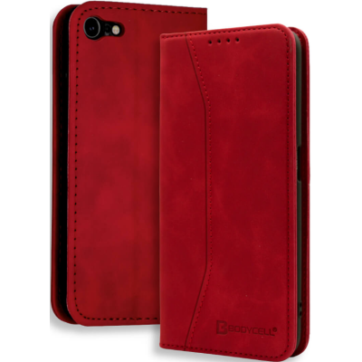 Bodycell Θήκη - Πορτοφόλι Apple iPhone SE 2022 / 2020 / 8 / 7 - Red (5206015057410)