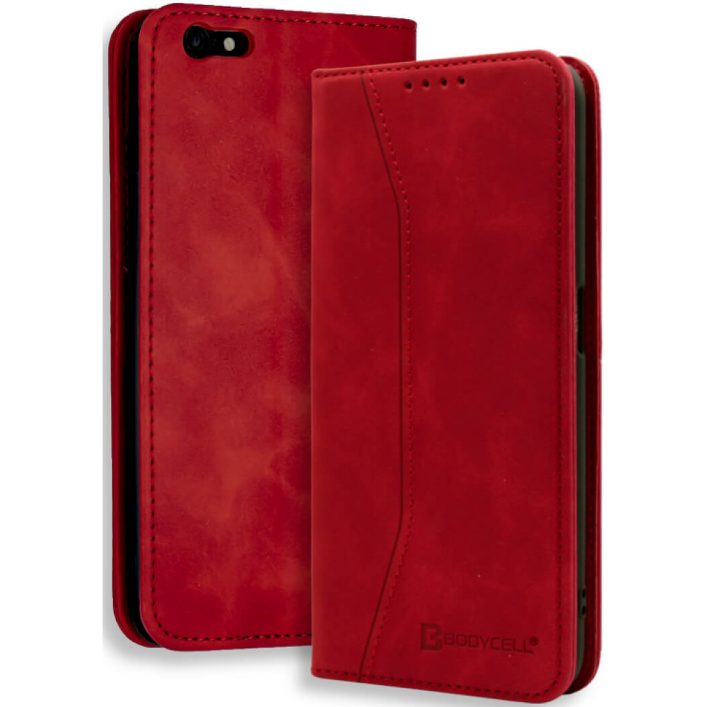 Bodycell Θήκη - Πορτοφόλι Apple iPhone 6S Plus / 6 Plus - Red (5206015057366)