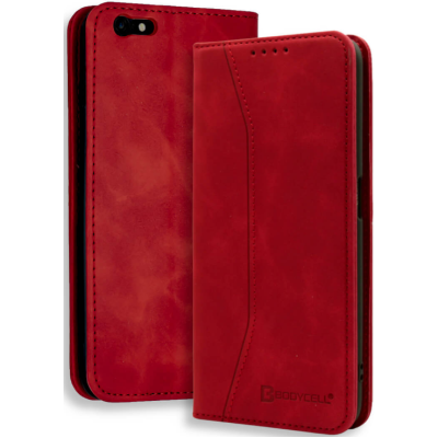 Bodycell Θήκη - Πορτοφόλι Apple iPhone 6S Plus / 6 Plus - Red (5206015057366)