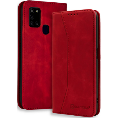 Bodycell Θήκη - Πορτοφόλι Samsung Galaxy A21s - Red (5206015057960)