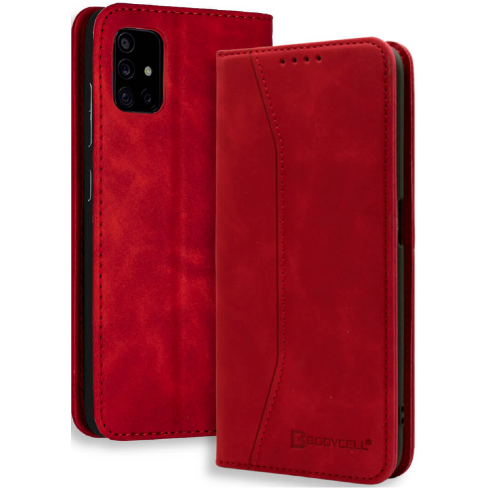 Bodycell Θήκη - Πορτοφόλι Samsung Galaxy A51 - Red (5206015058219)