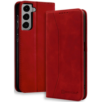 Bodycell Θήκη - Πορτοφόλι Samsung Galaxy S21 5G - Red (5206015058769)
