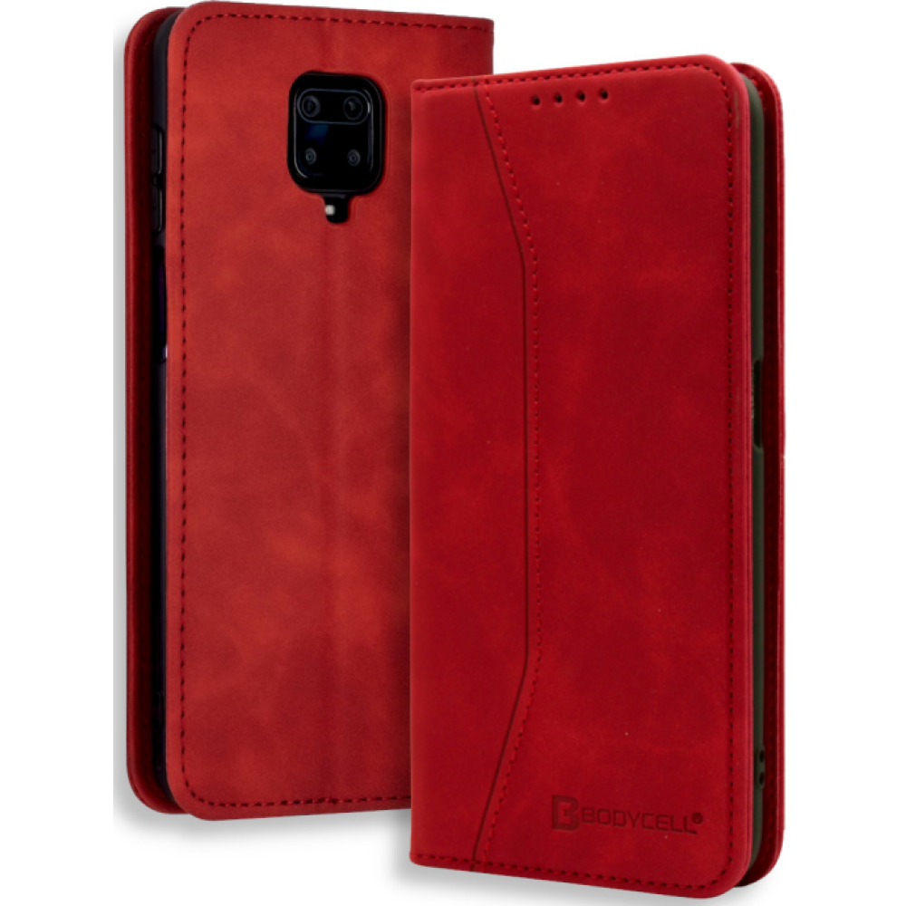 Bodycell Θήκη - Πορτοφόλι Xiaomi Redmi Note 9S / 9 Pro / 9 Pro Max - Red (5206015059735)