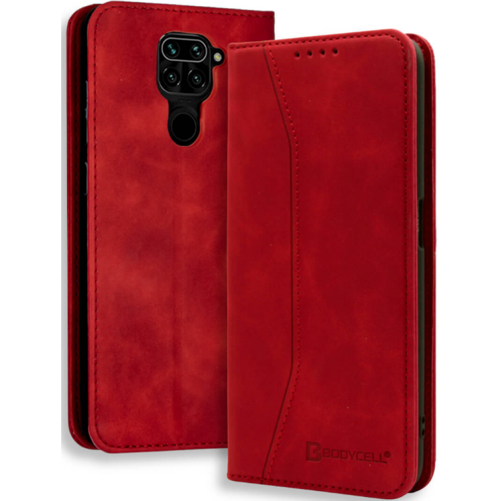Bodycell Θήκη - Πορτοφόλι Xiaomi Redmi Note 9 - Red (5206015059681)