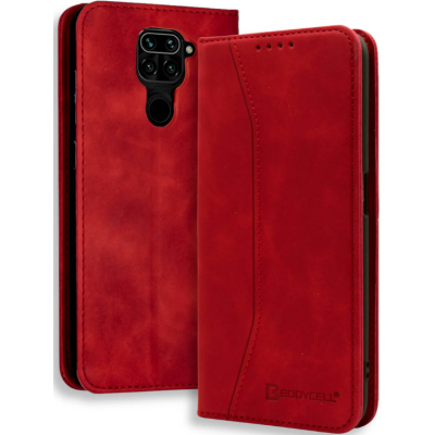 Bodycell Θήκη - Πορτοφόλι Xiaomi Redmi Note 9 - Red (5206015059681)