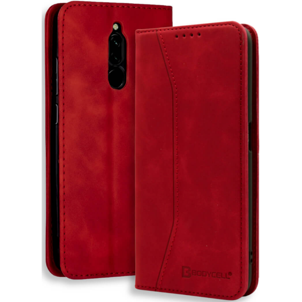 Bodycell Θήκη - Πορτοφόλι Xiaomi Redmi 8 - Red (5206015059162)