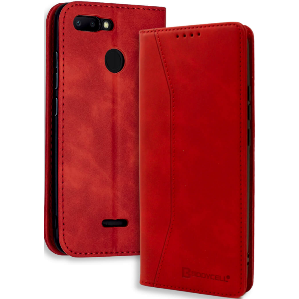 Bodycell Θήκη - Πορτοφόλι Xiaomi Redmi 6 - Red (5206015058967)