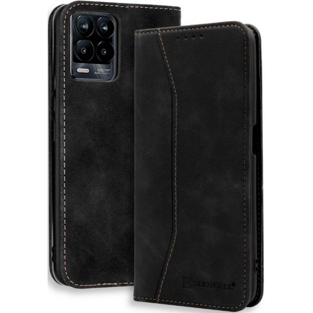 Bodycell Θήκη - Πορτοφόλι Realme 8 / 8 Pro - Black (5206015064135)