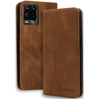Bodycell Θήκη - Πορτοφόλι Realme 8 / 8 Pro - Brown (5206015064142)