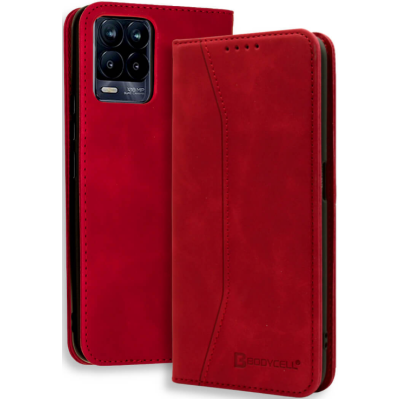 Bodycell Θήκη - Πορτοφόλι Realme 8 / 8 Pro - Red (5206015064159)