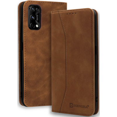 Bodycell Θήκη - Πορτοφόλι Realme 7 Pro - Brown (5206015064081)