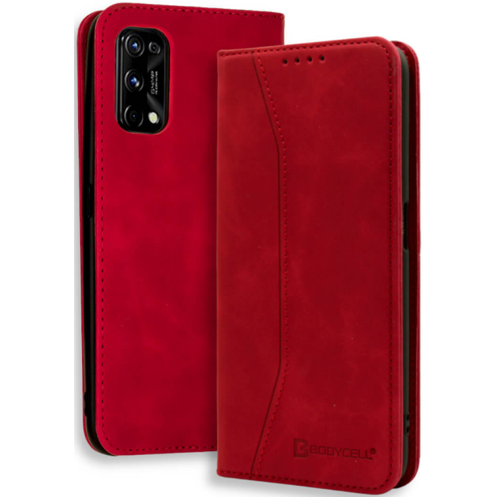 Bodycell Θήκη - Πορτοφόλι Realme 7 Pro - Red (5206015064098)