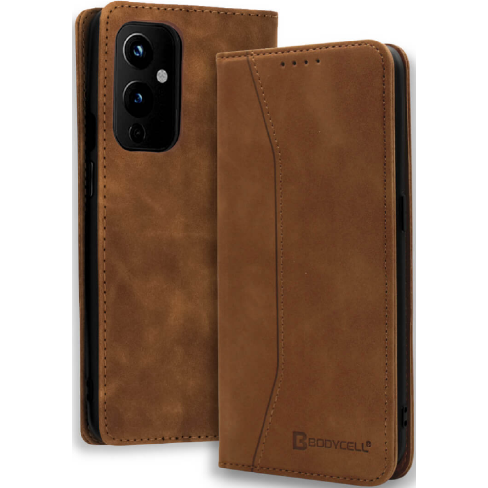 Bodycell Θήκη - Πορτοφόλι OnePlus 9 - Brown (5206015063930)