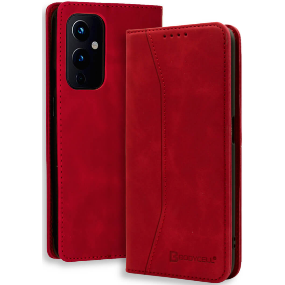 Bodycell Θήκη - Πορτοφόλι OnePlus 9 - Red (5206015063947)