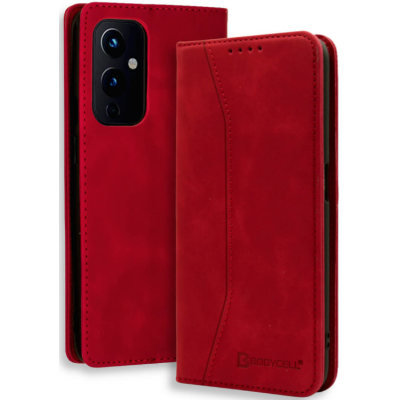 Bodycell Θήκη - Πορτοφόλι OnePlus 9 - Red (5206015063947)