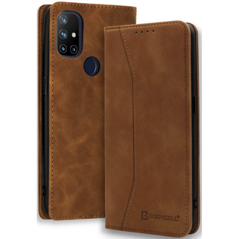 Bodycell Θήκη - Πορτοφόλι OnePlus Nord N10 5G - Brown (5206015063992)