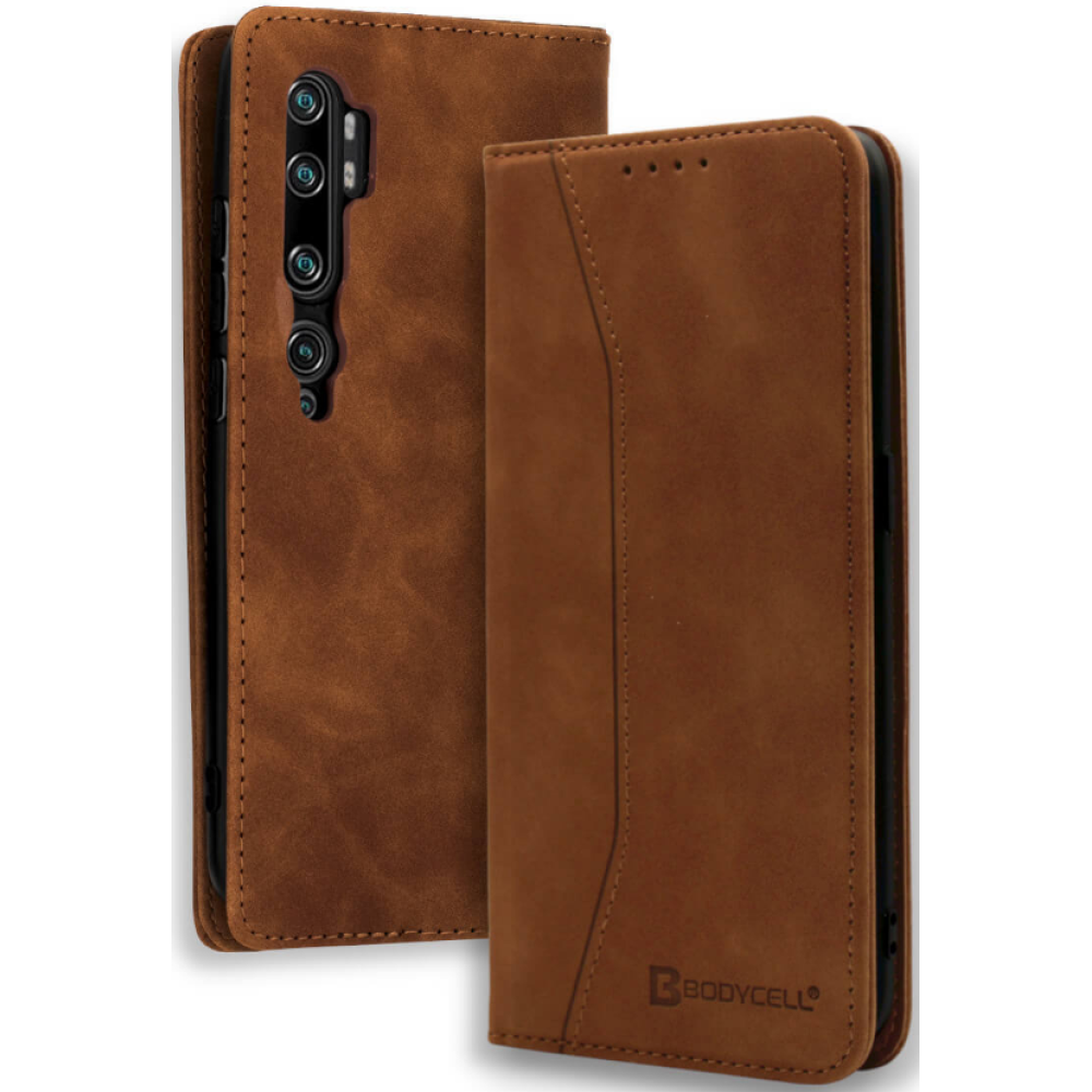 Bodycell Θήκη - Πορτοφόλι Xiaomi Mi Note 10 / Mi Note 10 Pro - Brown (5206015059940)