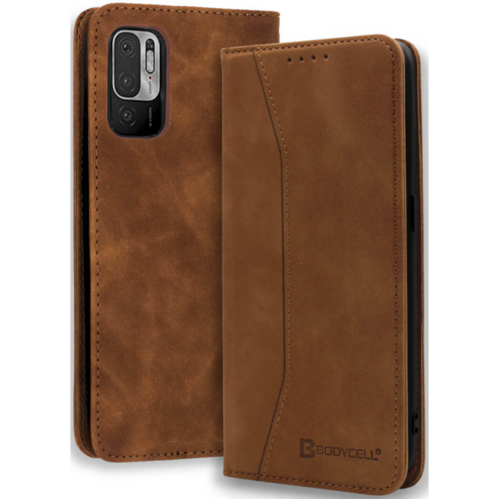 Bodycell Θήκη - Πορτοφόλι Xiaomi Redmi Note 10 5G - Brown (5206015064173)