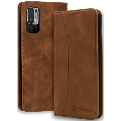 Bodycell Θήκη - Πορτοφόλι Xiaomi Redmi Note 10 5G - Brown (5206015064173)