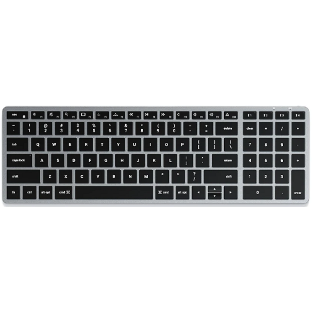 Satechi Slim X2 Bluetooth Backlit Keyboard για Mac - Ασύρματο Bluetooth Πληκτρολόγιο Αλουμινίου - Space Grey (ST-BTSX2M)
