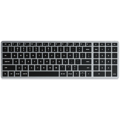 Satechi Slim X2 Bluetooth Backlit Keyboard για Mac - Ασύρματο Bluetooth Πληκτρολόγιο Αλουμινίου - Space Grey (ST-BTSX2M)