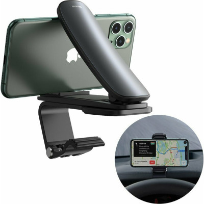 Baseus Big Mouth Pro Car Mount - Βάση Στήριξης για Ταμπλό Αυτοκινήτου με Κλιπ για Κινητά 4.7"- 6.5" - Black (SUDZ-A01)