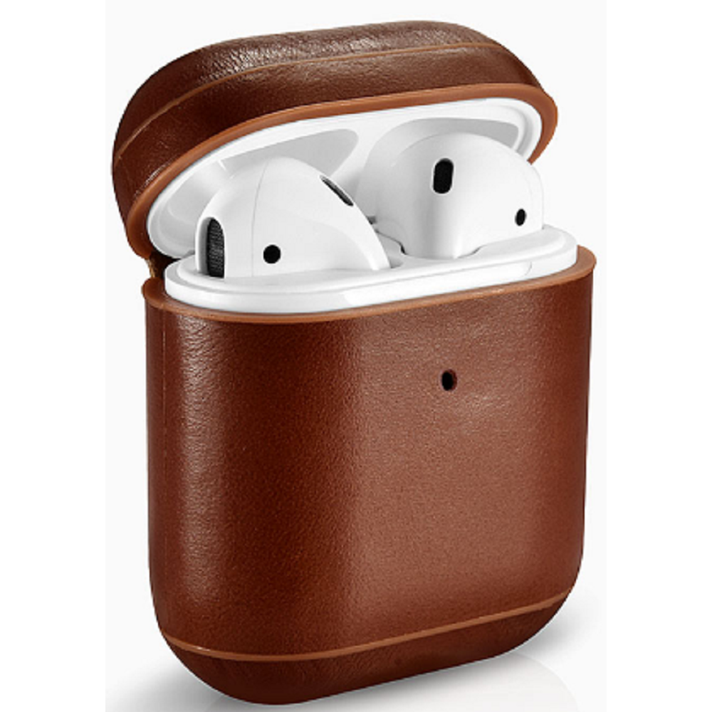 iCarer Vintage Δερμάτινη Θήκη για Apple AirPods 2nd Gen / 1st Gen - Brown (IAP031-BN)