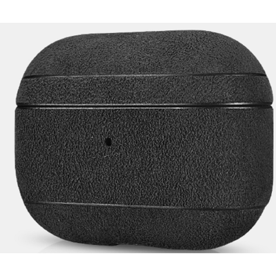 iCarer Alcantara Δερμάτινη Θήκη για Apple AirPods Pro 1st Gen - Black (WMAP006-BK)
