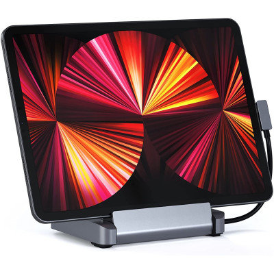 Satechi Aluminum Stand Hub για iPad Pro - Βάση / Αντάπτορας με 1 x USB-A 3.0 / 1 x Type-C / 1 x HDMI 4K / 1 x 3.5mm Jack (female) / 1 x SD & Micro SD (ST-TCSHIPM)