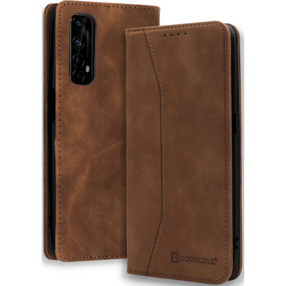 Bodycell Θήκη - Πορτοφόλι Realme 7 - Brown (5206015064050)