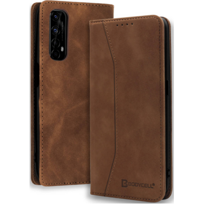 Bodycell Θήκη - Πορτοφόλι Realme 7 - Brown (5206015064050)