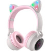 Hoco W27 Cat Ear Wireless Headphones - Ασύρματα και Ενσύρματα Ακουστικά Κεφαλής Bluetooth / MP3 με LED Αυτιά Γάτας - Grey (6931474718457)