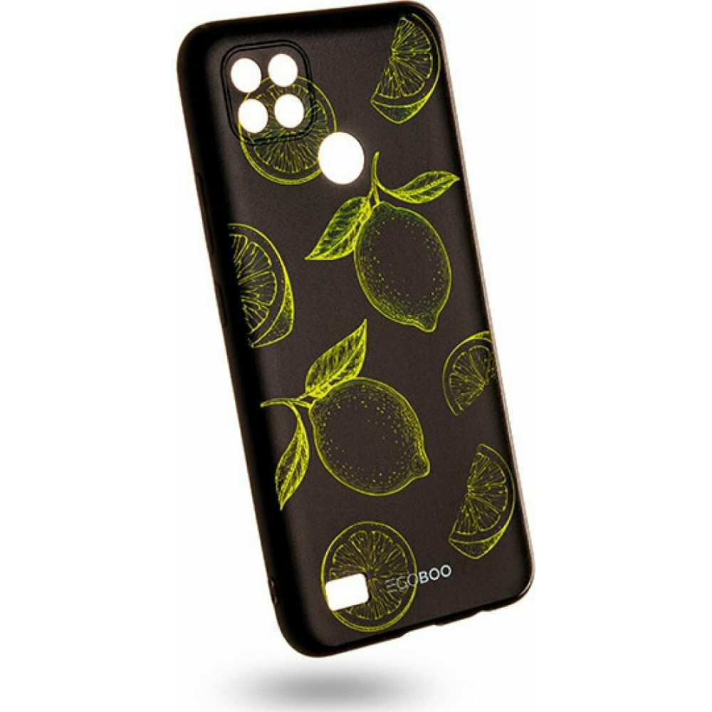 Egoboo Mat Θήκη Σιλικόνης Realme C21 - Lemons Fluo (RC21DTPULEMF)