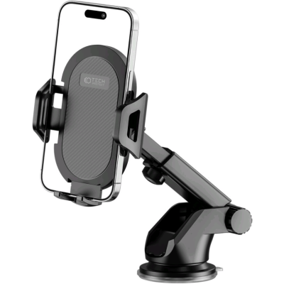 Tech-Protect V1 Dash & Windshield Car Mount - Universal Βάση Κινητών με Βεντούζα & Ρυθμιζόμενο Βραχίονα για Ταμπλό / Παρμπρίζ Αυτοκινήτου - Black (0795787710500)