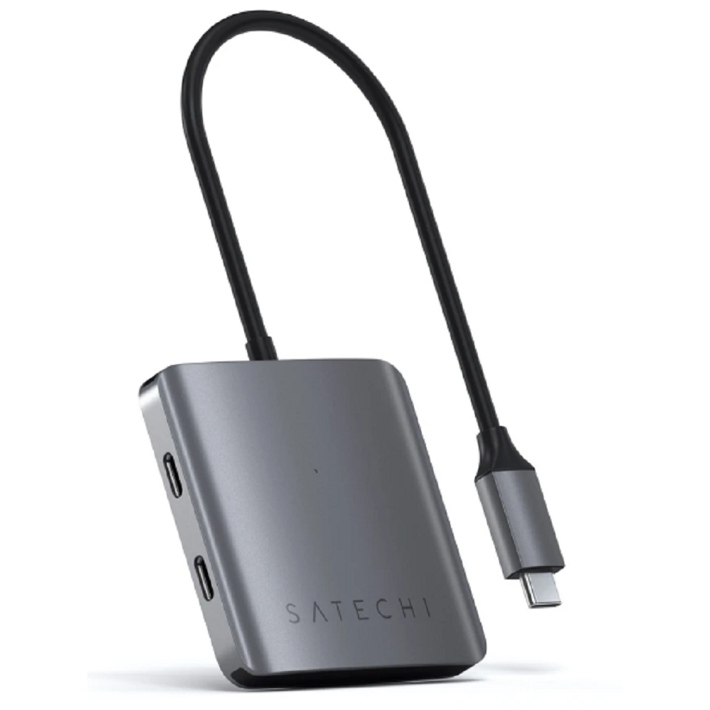 Satechi Αντάπτορας Type-C 4 Port Hub - Με 1 x Type-C (male) σε 4 x Type-C (female) - Space Gray (ST-UC4PHM)