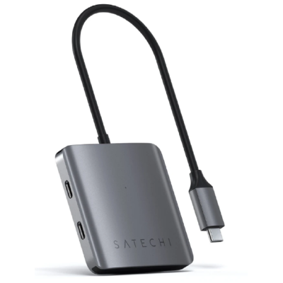 Satechi Αντάπτορας Type-C 4 Port Hub - Με 1 x Type-C (male) σε 4 x Type-C (female) - Space Gray (ST-UC4PHM)