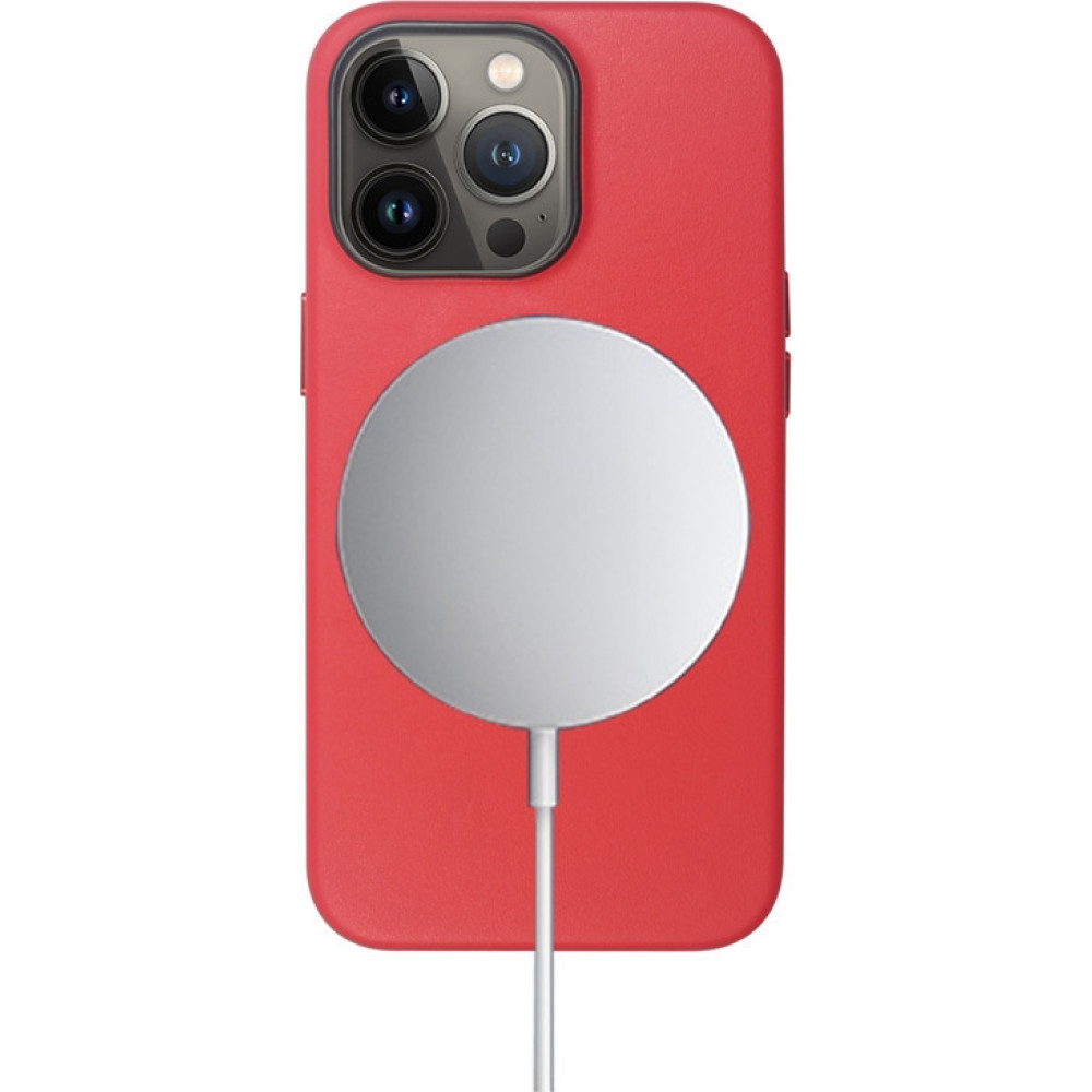 Vivid PU Leather Case - Σκληρή Θήκη Magsafe Apple iPhone 13 Pro Max - Red (VIMAGLE198RD)