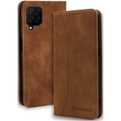 Bodycell Θήκη - Πορτοφόλι Samsung Galaxy A22 4G - Brown (5206015066825)