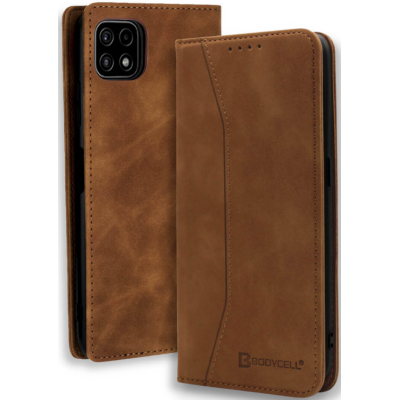 Bodycell Θήκη - Πορτοφόλι Samsung Galaxy A22 5G - Brown (5206015066856)