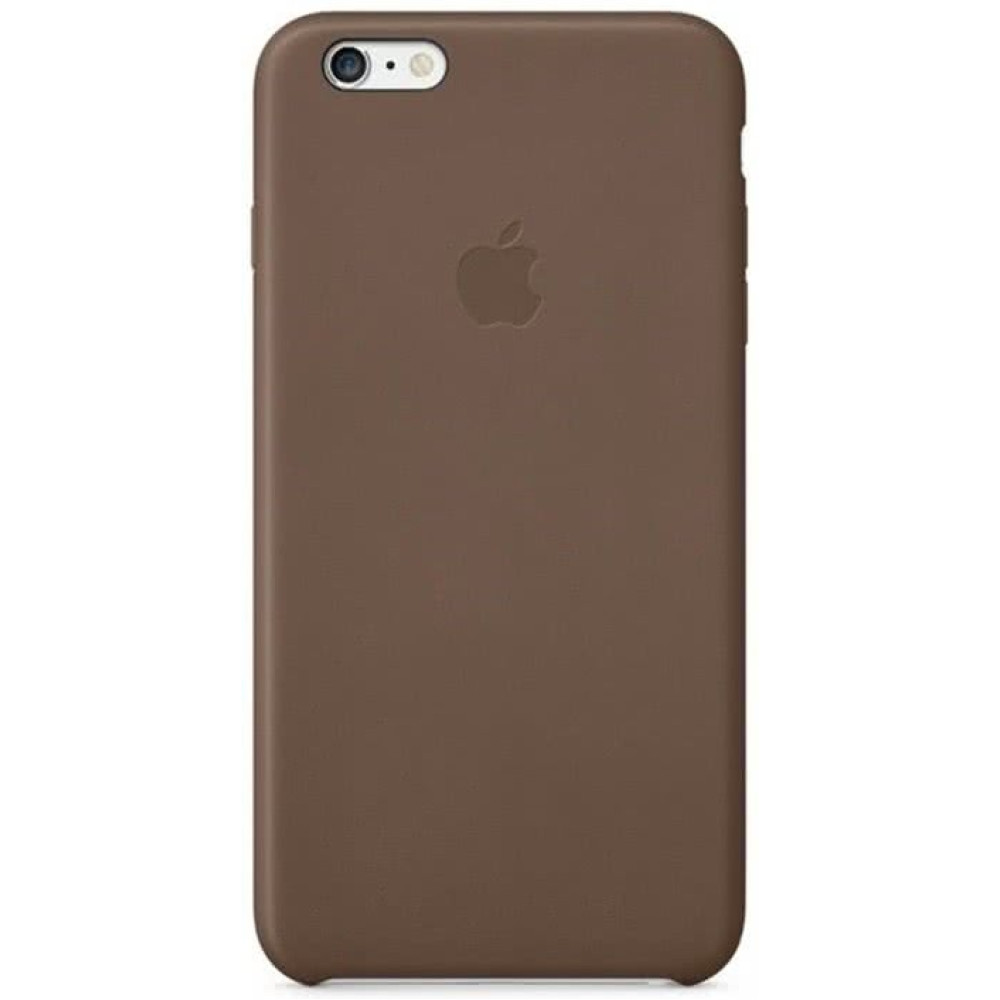 Official Apple Leather Case - Δερμάτινη Θήκη Apple iPhone 6S Plus / 6 Plus - Olive Brown (MGQR2ZM/A)