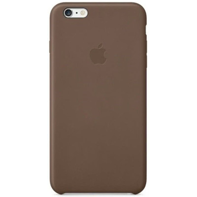 Official Apple Leather Case - Δερμάτινη Θήκη Apple iPhone 6S Plus / 6 Plus - Olive Brown (MGQR2ZM/A)