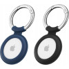 ESR Cloud Θήκη / Μπρελόκ Σιλικόνης Apple AirTag - Black / Blue - 2 Τεμάχια (4894240130742)