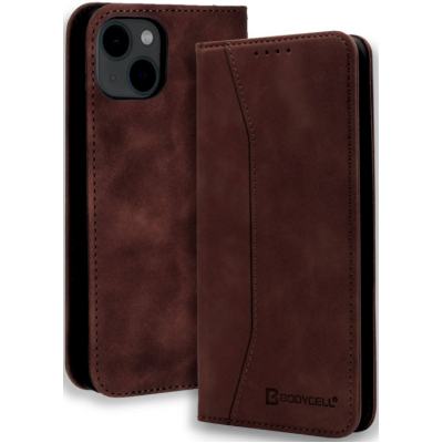 Bodycell Θήκη - Πορτοφόλι Apple iPhone 13 - Dark Brown (5206015067129)