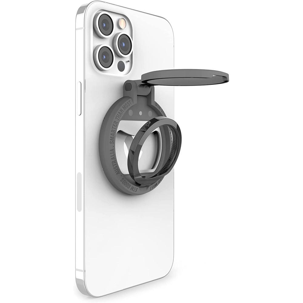 STM MagLoop - MagSafe Βάση / Finger Holder / Ανοιχτήρι για iPhone 14 / 13 / 12 - Grey - 2 Έτη Εγγύηση (STM-936-327Y-02)
