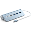 Satechi Αντάπτορας Type-C Combo Hub - Με 3 x USB-A / 1 x SD & Micro SD - Blue (ST-TCHCRB)